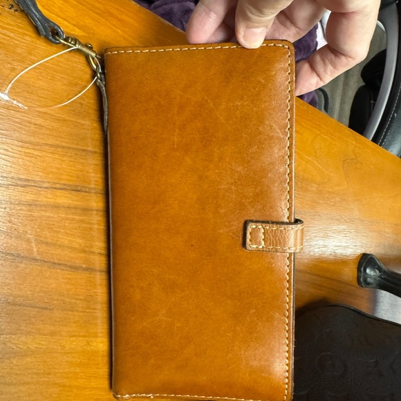 Patricia Nash lovely Leather Wristlet Wallet - Tan Brown - Picture 9 of 11